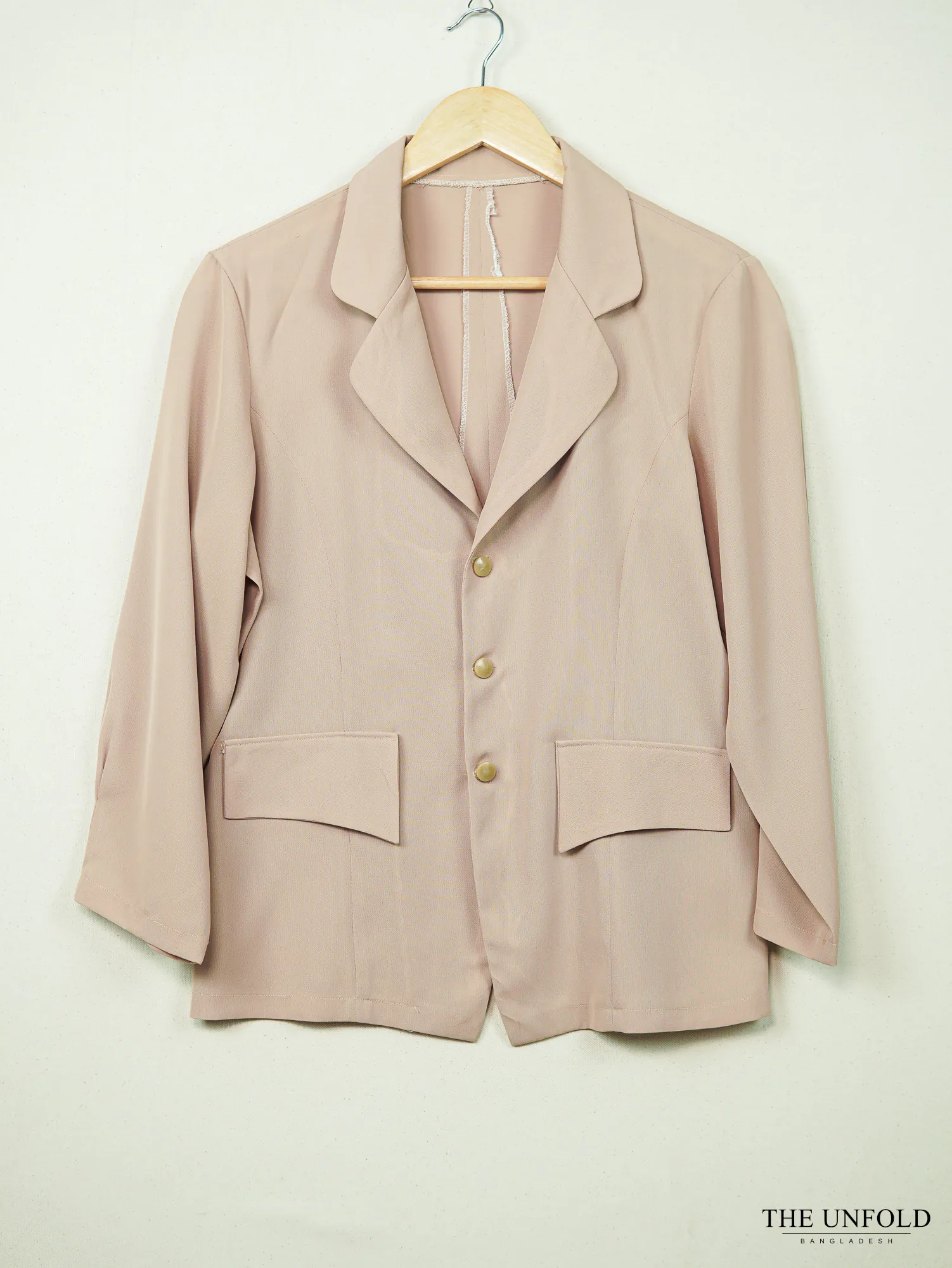 Premium Beige Regular Fit Blended Blazer