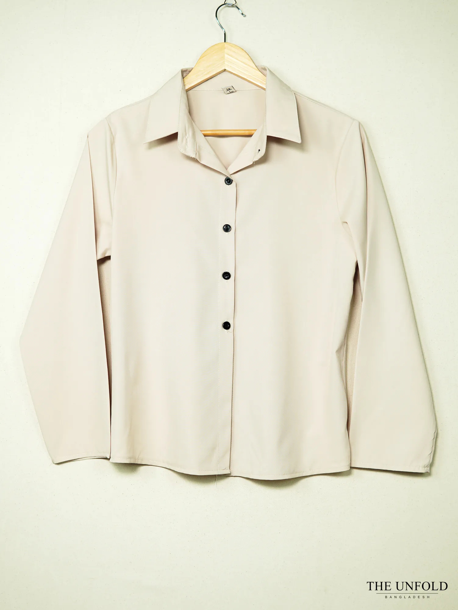 Women's Light Beige Button-down Shirt