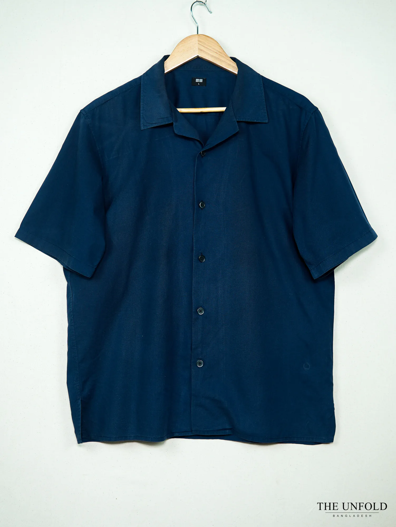 Women's Navy Blue Camp Shirt