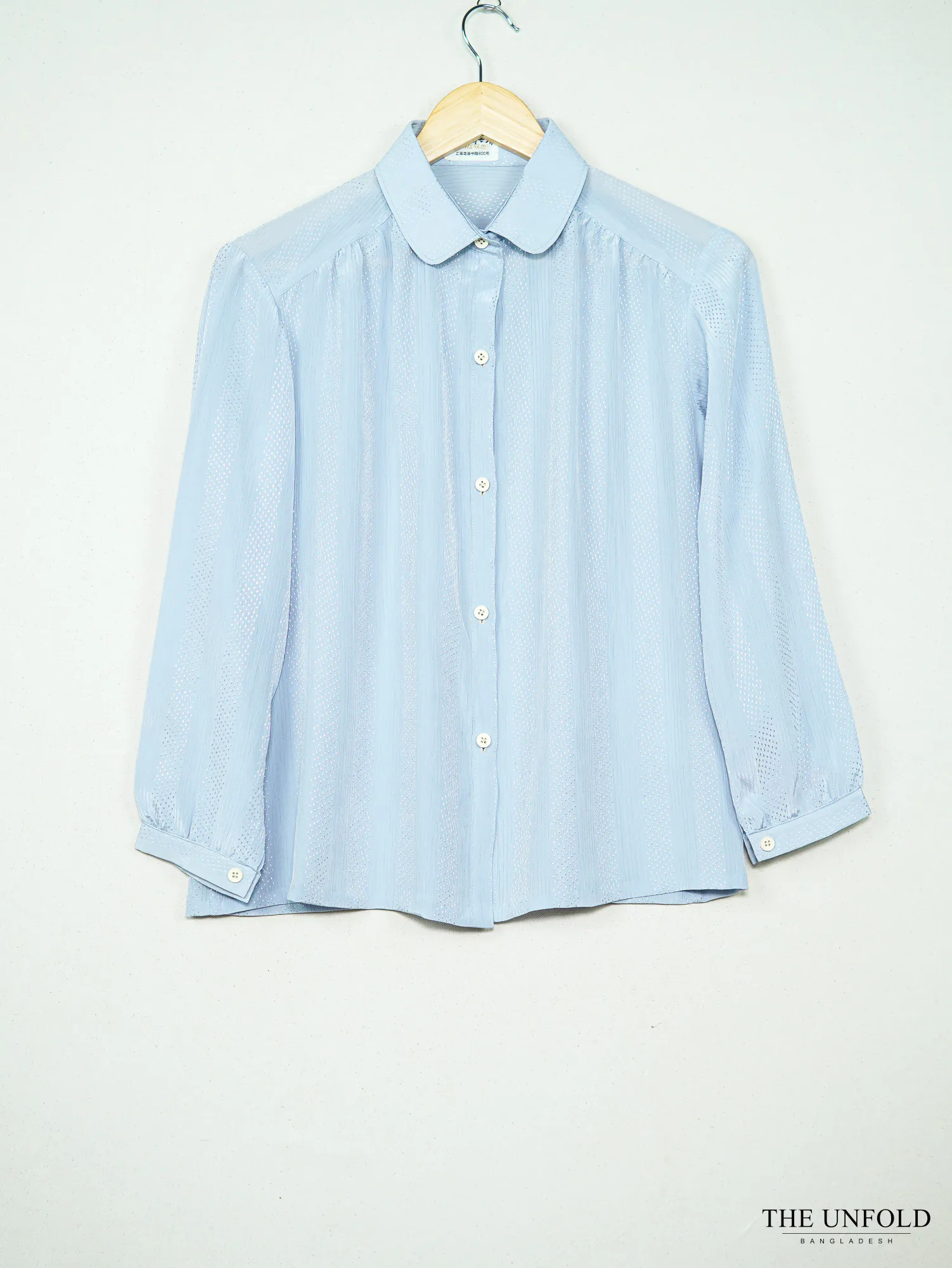 Women's Light Blue Button-Front Shirt