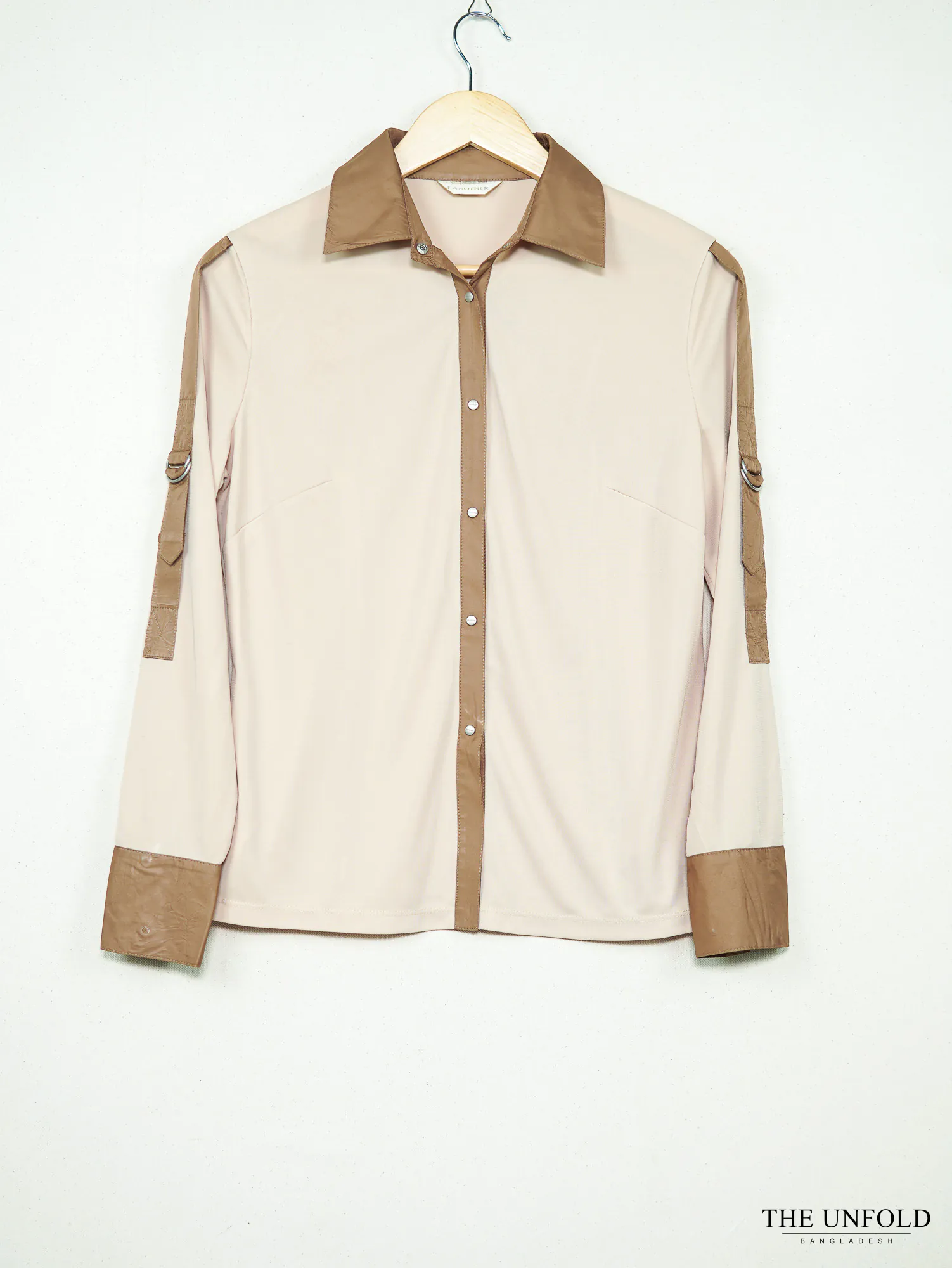 Women's Beige and Brown Utility Shirt