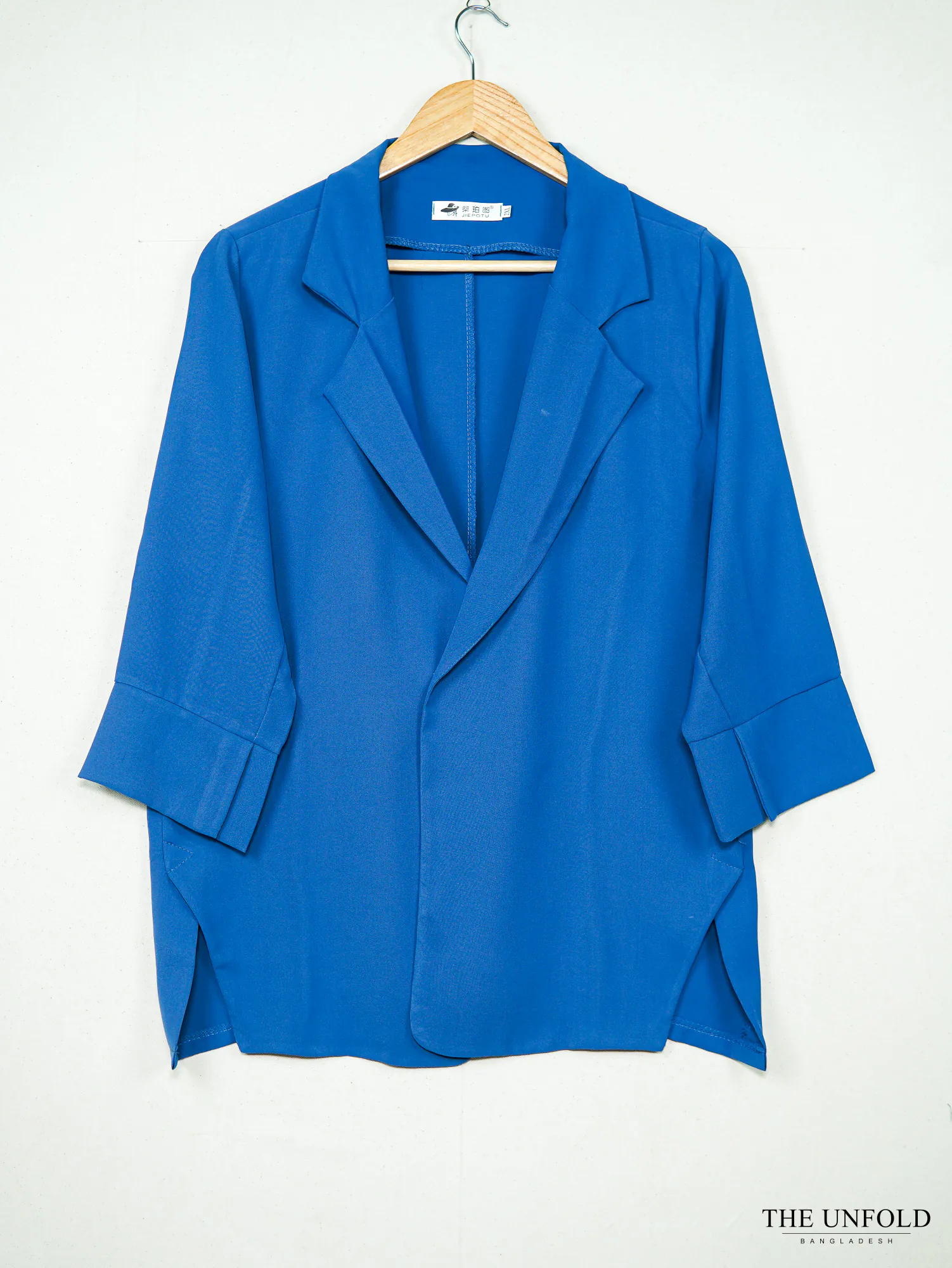 Women's Blue Open Front Blazer